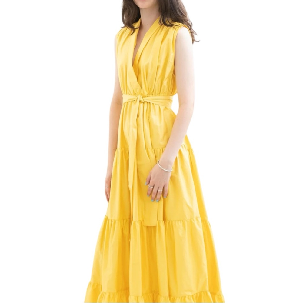 Devotion TWINS Yellow Plunge Maxi Sundress